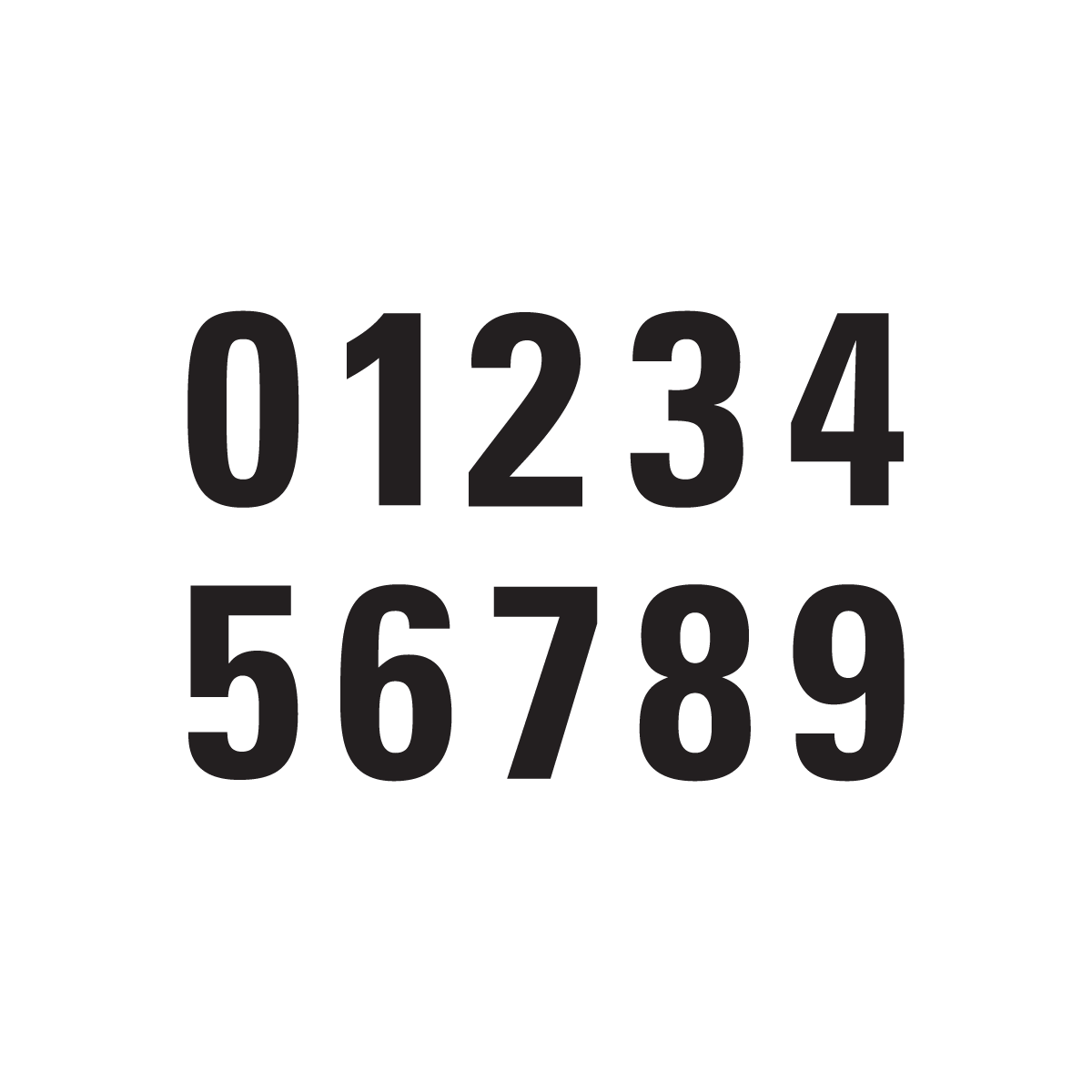 22-8016-22-8025 CC Black Pump Numbers - 3"