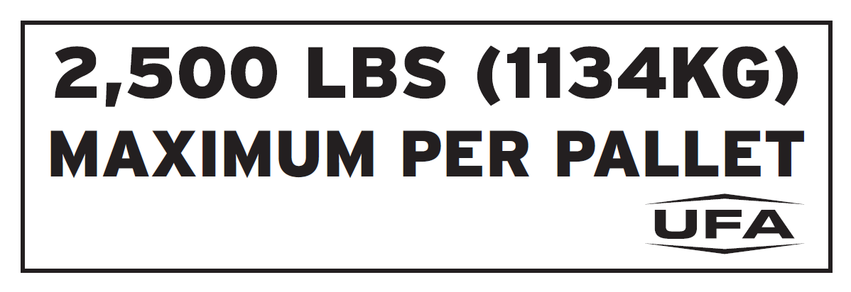 22-8075 - Pallet Racking Weight (2,500 lbs.) Decals