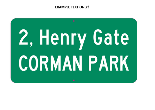 54-0058 Engineer Grade Reflective Address Sign: CUSTOM