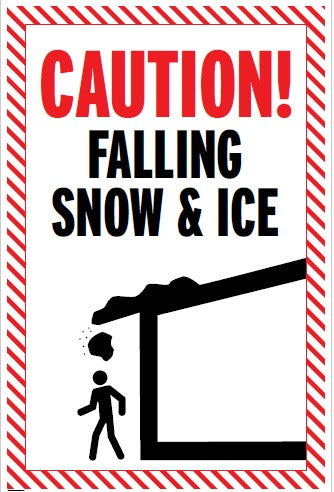 54-0060 Caution Falling Snow Sign Insert