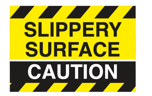 55-0052 Caution Slippery Surface Magnet