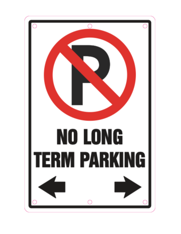 55-0053 No Long Term Parking ACM Sign