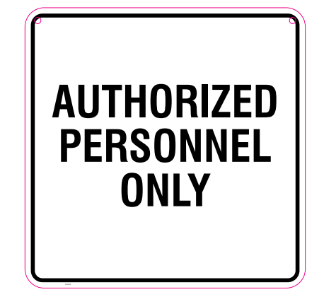 54-0059 Authorized Personnel Only Ladder Sign