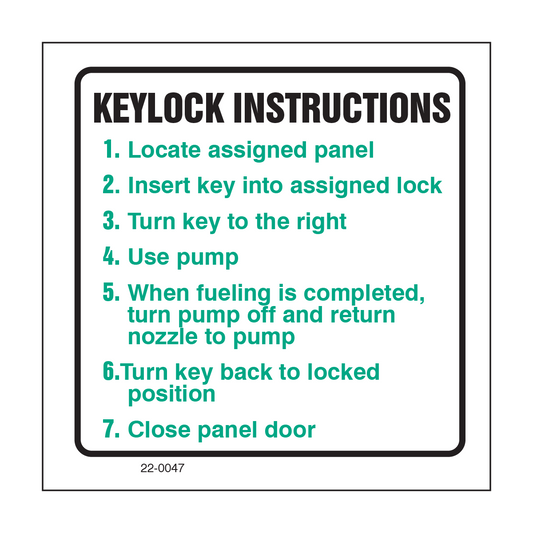 22-0047 Keylock Instructions