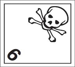 39-0192 TDG Placard Cl 6.1 Toxic Substance