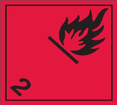 39-0194 TDG Placard CI 2.1 Flammable Gas