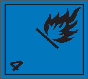 39-0198 TDG Placard Cl 4.3 Flammable Substance
