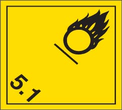 39-0200 TDG Placard Cl 5.1 Oxidizing Substance