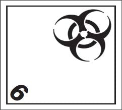 39-0205 TDG Placard Cl 6.2 Infectious Substance