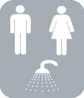 39-0502 Washroom Sign - Male/Female/Shower