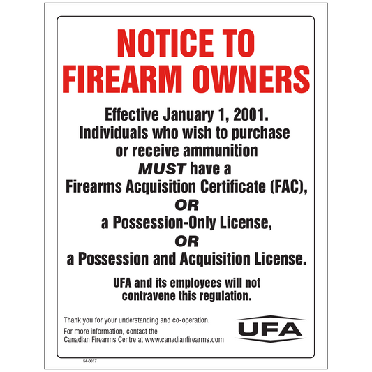 54-0017 Notice to Firearm Owners