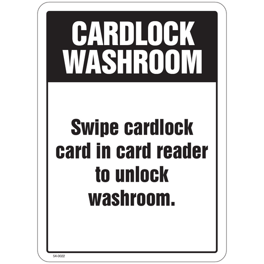 54-0022 CLWR Swipe Cardlock Card to Unlock Washroom