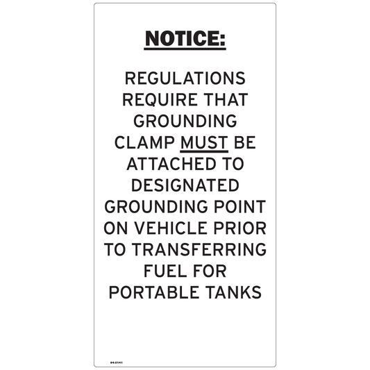 54-0141 Grounding Notice Signs