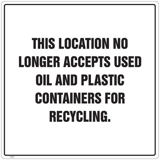 54-0204 Discontinuation of Used Oil Program