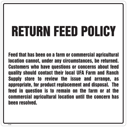 54-0206 Return Feed Policy