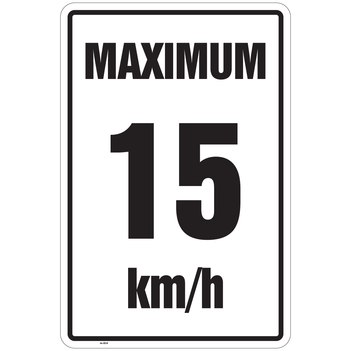 54-0216 Speed Limit 15km/h