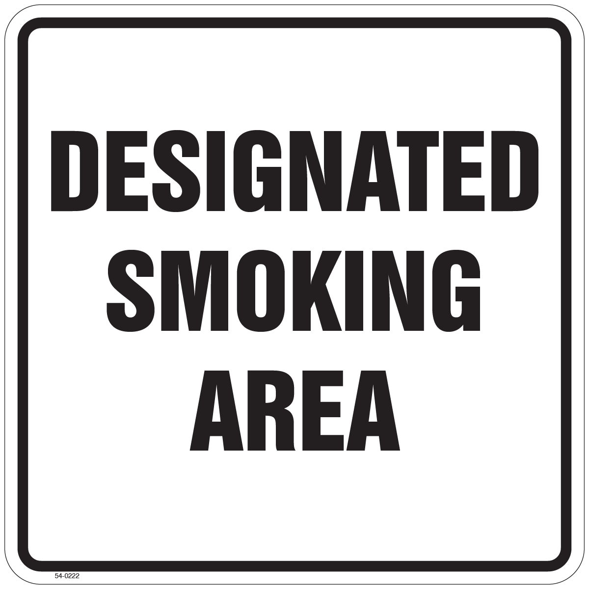 54-0222 Designated Smoking Area