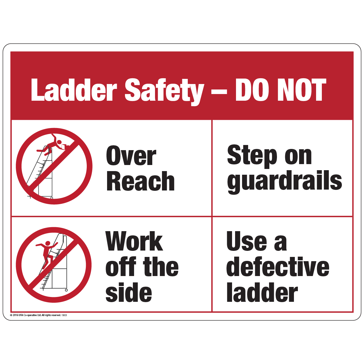 54-0223 Ladder Safety Sign